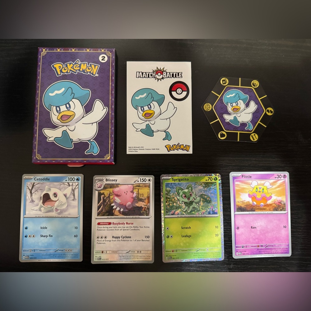 ✨McDonald Happy Meal 2023 Pokémon Card Quaxly (Kit #2)